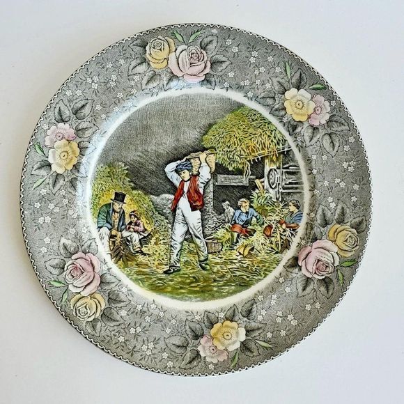 Currier & Ives Adams Plate Husking, Colored Plate - Picture 2 of 8
